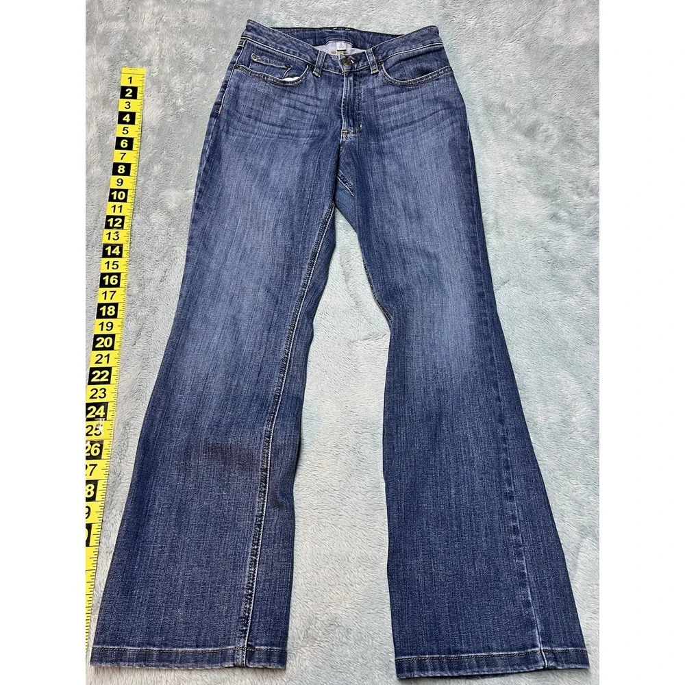LL Bean‎ Jeans Bangles Bootcut Women's 6/27 Blue Denim Stretch Favorite Fit